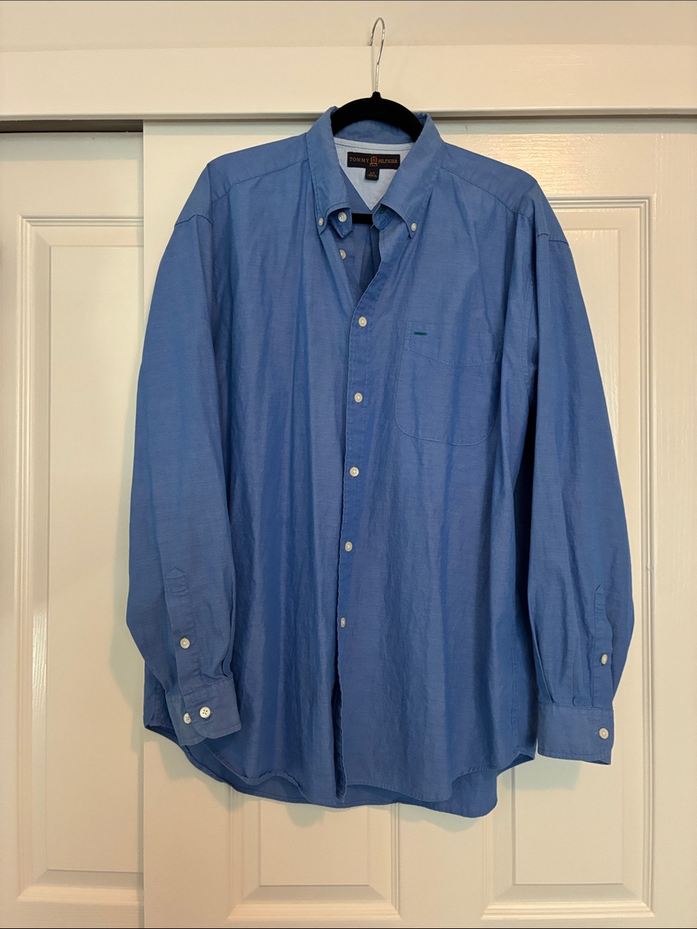 Tommy Hilfiger Blue Long-Sleeve Button-Down Shirt